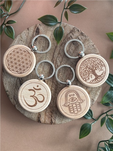 [3660341762998] Porte-clef bois Arbre de vie