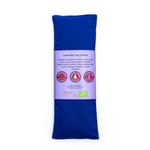 [8718657469621] Coussin pour les yeux Lavande bio bleu | 140 g; 22x8 cm