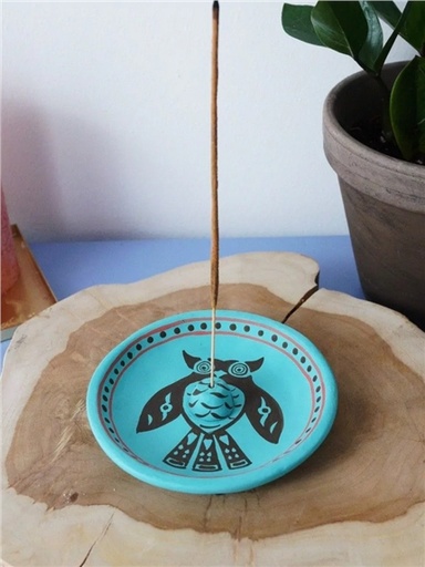 [8906020576216] Porte-encens Green Tree Native Soul - Hibou