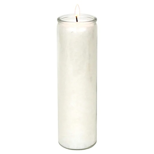 [8718969170581] Bougie stéarine blanche non parfumée | 21x6.5 cm
