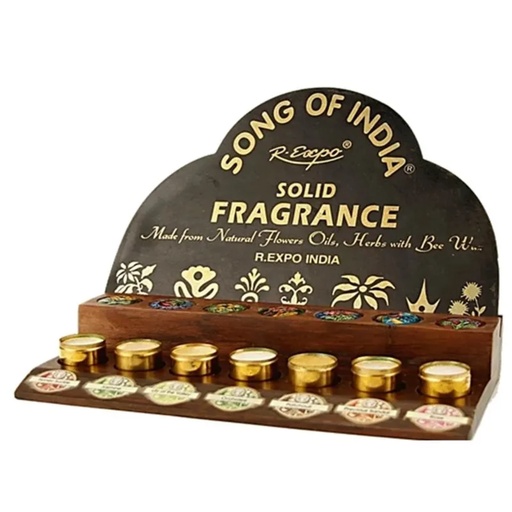 [8718969170758] Présentoir en bois - 7 crèmes parfumées