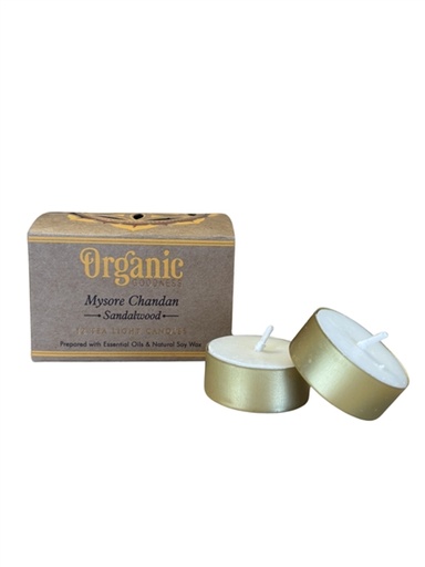 [8903833915362] Bougie chauffe - plat parfumée Organic Bois de santal