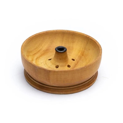 [8718969171465] Brûle bâton d'encens coupelle en bois clair |26g