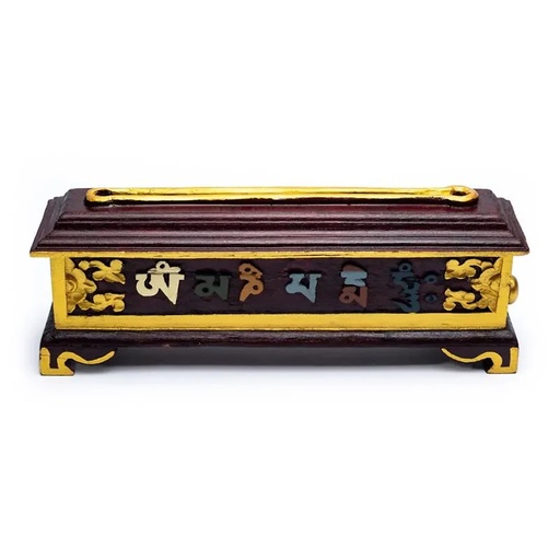 [8718969171496] Brûle encens Tibétain en bois OMPMH | 36x12 cm