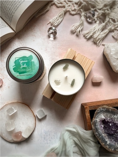 [8903833914549] Bougie parfumée Pierres de Guérison Jade vert 80 g