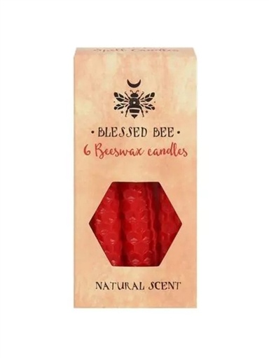 [5056131105102] Bougies à rituel en Cire d'Abeille - Rouge