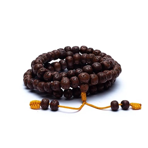 [8718969171984] Mala Rudraksha 108 grains poliee | 1.0 cm