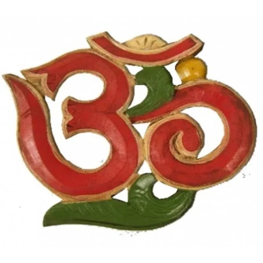 [8718969173179] Symbole OM en bois | 18x14 cm
