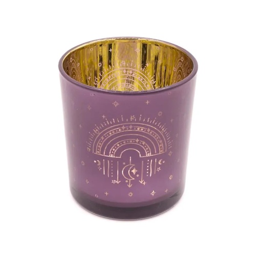 [8721139297001] Photophore métallique Arc-en-ciel -- 7,3x8 cm	