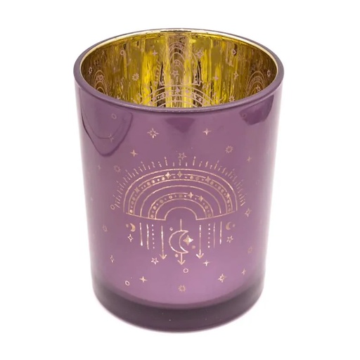 [8721139297018] Photophore métallique Arc-en-ciel -- 10x12,5 cm	