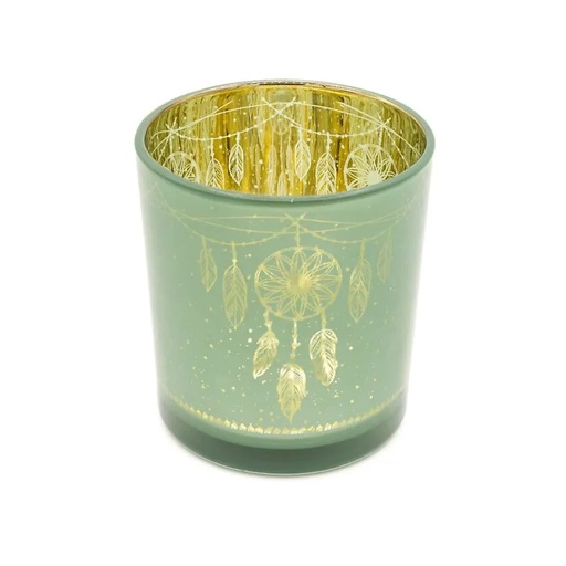 [8721139297025] Photophore métallique Attrape-rêves -- 7,3x8 cm	