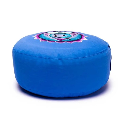 [8718969174510] Coussin 5e Chakra Vishudda brodé | 2800 g; 33x17 cm