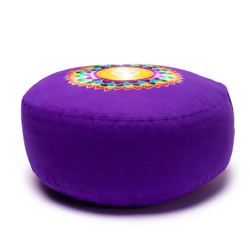 [8718969174534] Coussin 7e Chakra Sahasrara brodé | 33x17 cm
