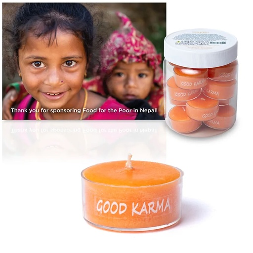 [8719172839524] Bougies chauffe-plat à la stéarine Good Karma -- 4x2 cm