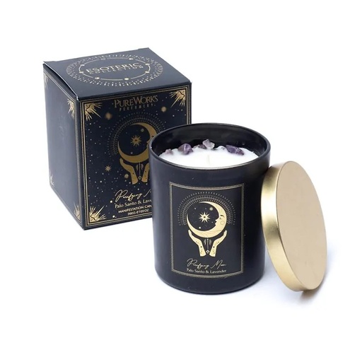 [8903833920601] Bougie d'intention Purifying Moon en verre avec couvercle -- 200g