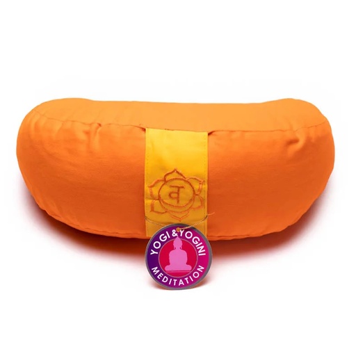 [8718969174756] Coussin méditation 1/2 lune 2è Chakra | ±1008 g; 33x13 cm