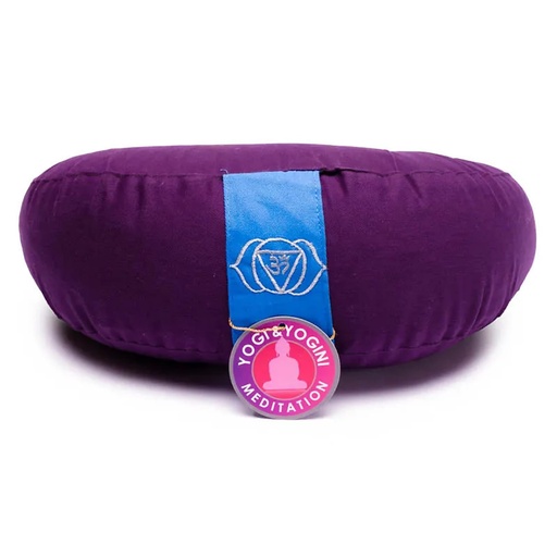 [8718969174794] Coussin méditation 1/2 lune 6è Chakra | ±1008 g; 33x13 cm