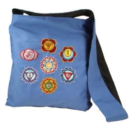 [8718969174985] Sac en bandoulière symboles des 7 Chakra | 32X32 cm