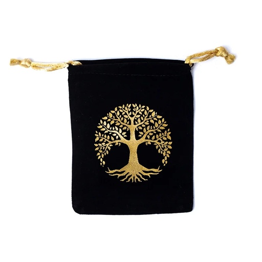 [8719172833287] Pochette velours Arbre de Vie -- 10x11cm