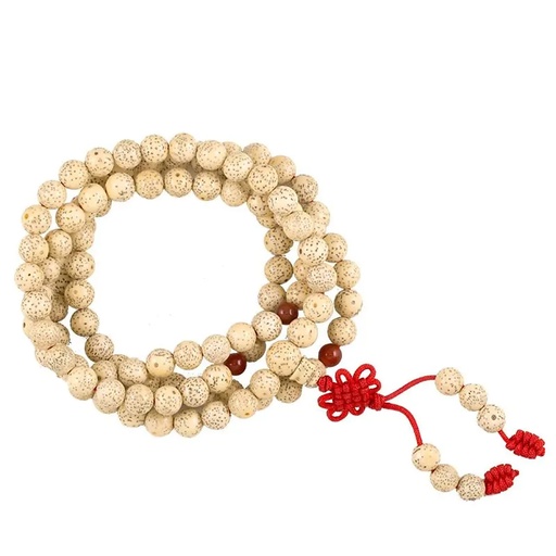 [8718969176408] Mala graines Lotus 108 grains | 0.8 cm