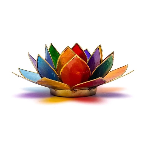 [8721139297278] Éclairage Lotus 7 Chakras & or -- 13.5 cm