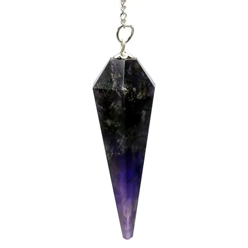 [8718969178549] Pendule Améthyste facettée en pointe | 3.5 cm