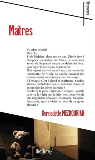 Couverture du livre Maitres de Bernadette Mezbourian