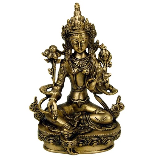 [8718969179683] Tara Verte statue laiton moyenne | 1740 g; 20 cm