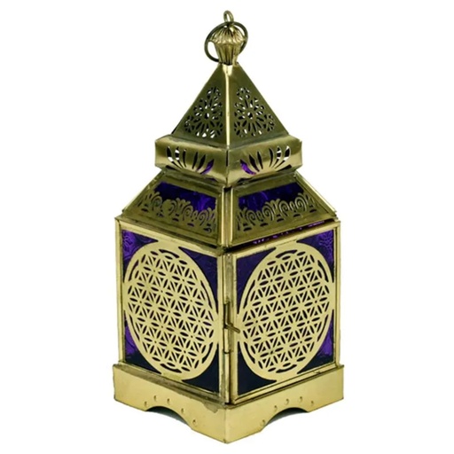 [8719075391976] Eclairage d’ambiance Lanterne Fleur de Vie -- 9.5x23 cm