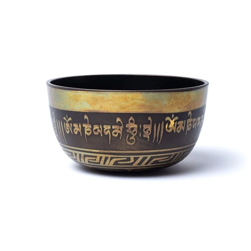 [8719075393536] Bol chant.Tibet mantra gravé | 1250-1400 g; 16x10 cm