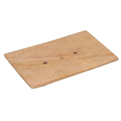 [8719075395110] Porte-savon en grès beige | 330 g; 14x9x2 cm