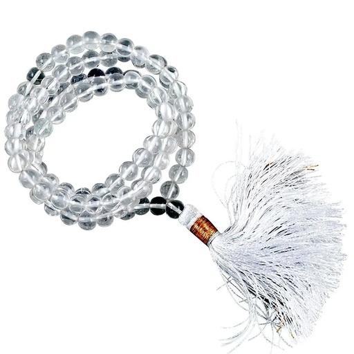 [8719075395530] Mala Cristal de roche qualité AA 108 perles+sac | 0.6 cm
