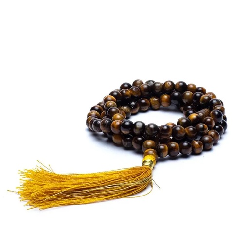 [8719075395547] Mala oeil de tigre qualité AA 108 perles + sachet | ±0.7cm