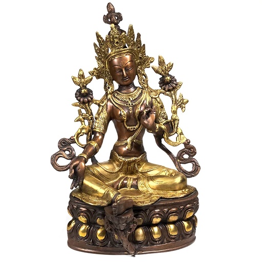 [8719075397435] Tara Verte statue laiton bicolore | 3810 g; 35 cm