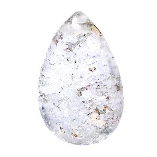 [8719075398616] Pendentif cristal de roche foré lisse | 2.5-3.5 cm