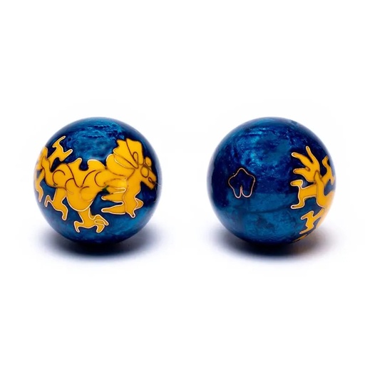 [8719075399460] Boules de santé Qi Gong Dragon jaune | 4 cm