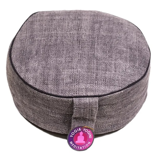 [8719075399545] Coussin de méditation Chanvre gris -- 33x12 cm