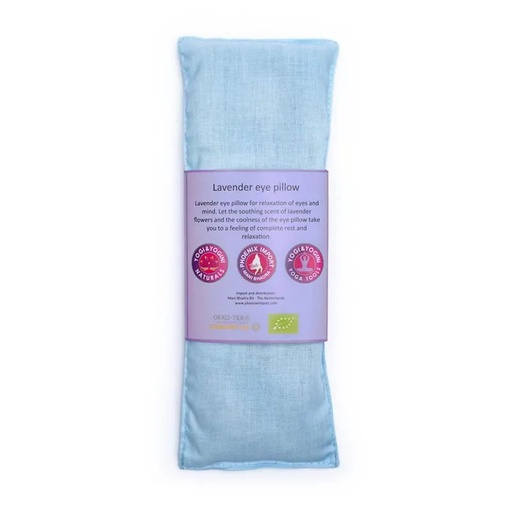 [8719172830163] Coussin pour les yeux Lavande Bio bleu clair | 140 g; 22x8