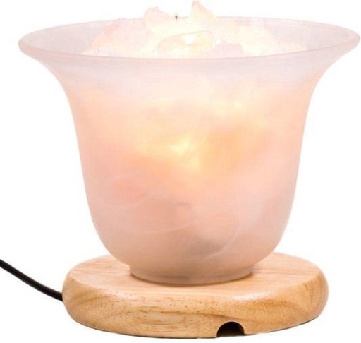 [8719172830231] Lampe Cristal de roche et sel -- 19 cm
