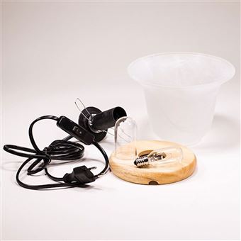 [8719172830248] Lampe cristaux de Quartz rose et sel -- 19 cm