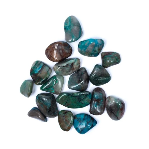 [8719172830309] Pierres polies Chrysocolle qualité B | ±250g; ±4-5cm