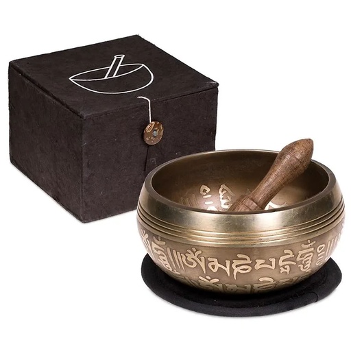 [8719172830729] Bol chantant Om SET cadeau noir | 300 g; 10 cm