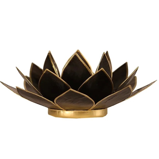 [8719172831030] Eclairage Lotus noir foncé bord noir | 13.5 cm