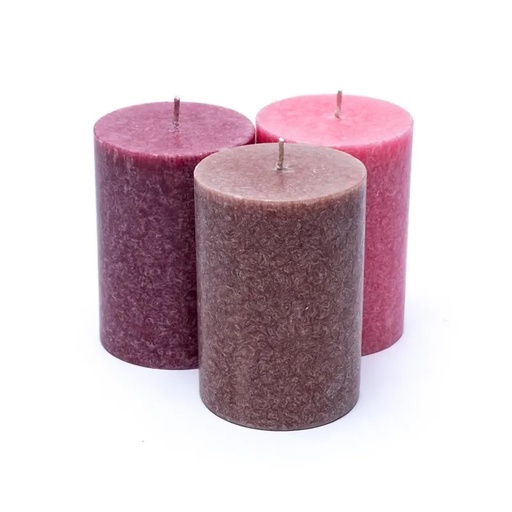 [8719172831160] Bougies de stéarine 3 x EARTH | 8x5.5 cm