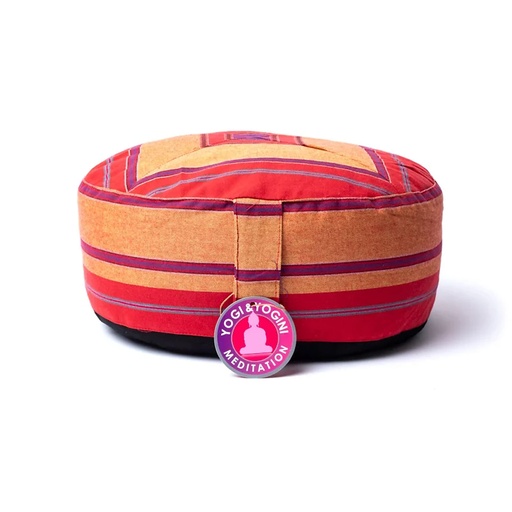 [8719172831634] Coussin de méditation rose/rouge | 33x17 cm