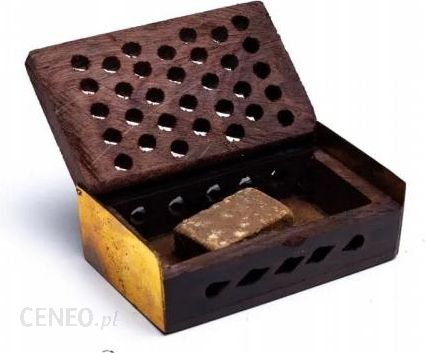 [8719172833485] Encens Résine - Myrrhe + diffuseur en bois -- 6x4 cm