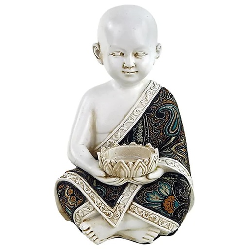 [8719172833652] Petit moine bougeoir | 330 g; 11x11x18.5 cm