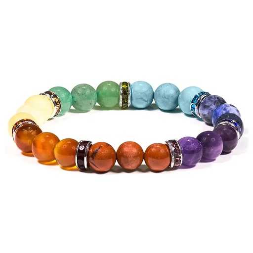 [8719172834048] Bracelet élastique 7 chakra | ±0.9cm