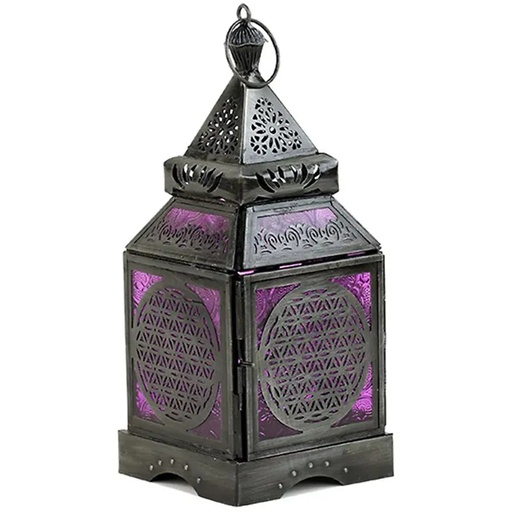 [8719172834185] Eclairage d’ambiance Lanterne Fleur de Vie | 9.5x23 cm