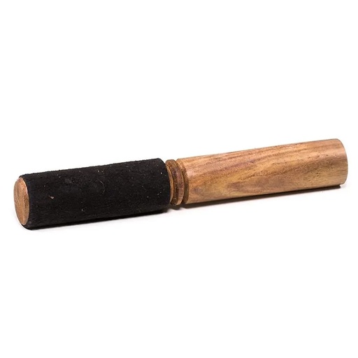 [8719172834772] Bâton bois bol chantant - peau de chamois noir | ±90g; ±19x3cm